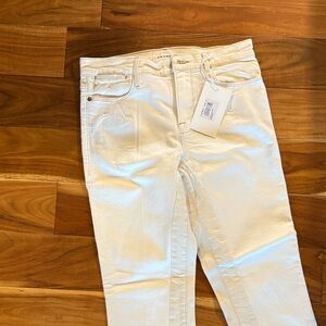 Frame Denim Women's Ivory Straight Jeans
